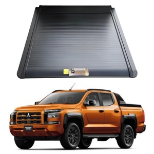 Cubierta de lona enrollable manual de aluminio sin perforación para caja de camioneta pickup, tipo persiana, para BYD Shark Silverado RAM - Impermeable - Product Image 3
