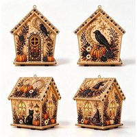 Kit de maison en puzzle 3D créatif Songwoo pour Halloween, à faire soi-même, artisanat pour enfants, cadeau, peinture diamant 3D