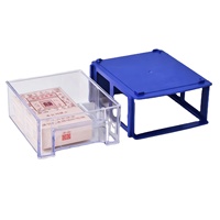 Boîte de rangement modulaire en plastique transparente rectangulaire - Organisateur polyvalent et écologique pour briques, quincaillerie, vis et petites pièces