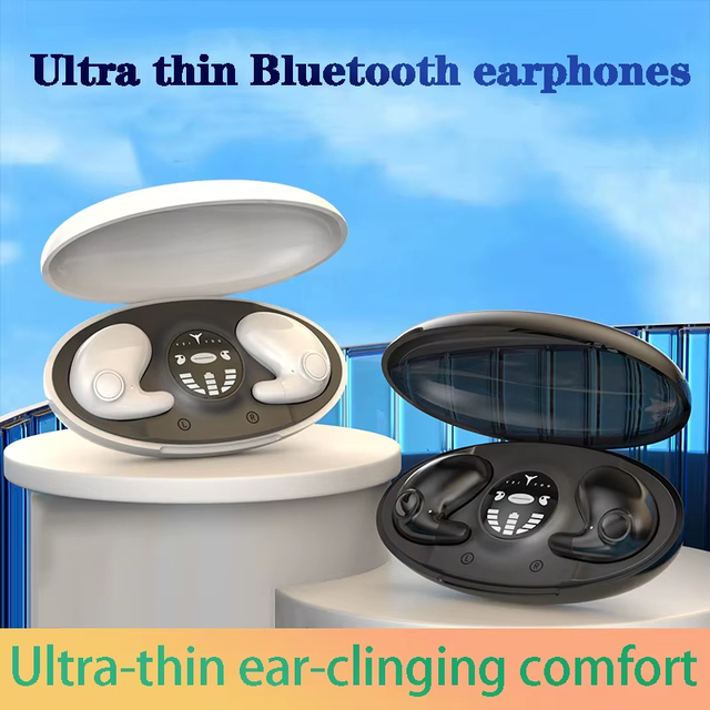 MD538 Invisible Semi-in-ear Mini Earbuds Non-inductive Wear Bluetooth Airbuds 360° Stereo TWS Wireless Sleep Earphone Headset