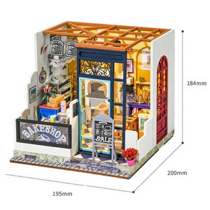 Robotime Rolife Venta caliente DG143 <span class=keywords><strong>Nancy</strong></span>'s Bake Shop DIY Miniaturas <span class=keywords><strong>Casa</strong></span> <span class=keywords><strong>de</strong></span> muñecas Adulto 3D Rompecabezas <span class=keywords><strong>de</strong></span> madera - Product Image 5