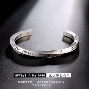 Dropshipping Shopify Viking Rune <b>Bracelet</b> For <b>Men</b> Mobius Band Alloy Engraved Hip Hop Bangle <b>Silver</b> Tone <b>Mens</b> Jewelry - Product Image 3