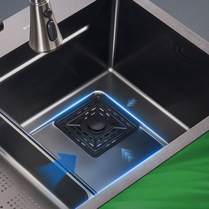 <b>Kitchen</b> <b>Sink</b> 304 Stainless Steel Single Bowl Undermount Brushed Surface Thickened 0.7mm Easy To Clean - Product Image 3