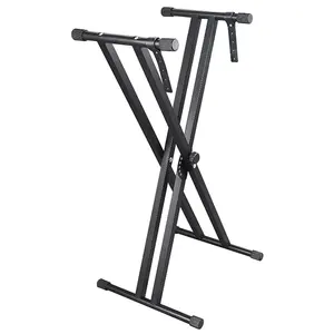 Factory Custom Music Adjustable X Support Keyboard Stand Professional Folding Keyboard Stand Double