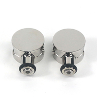 Porte de douche coulissante sans cadre en verre trempé de 10 mm, design moderne chromé SS304, accessoires inclus