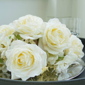 9-head Jiaobian çay gül simülasyon çiçek üreticisi doğrudan satış gül kanton fuarı güzelleştirme dekorasyon - Product Image 4