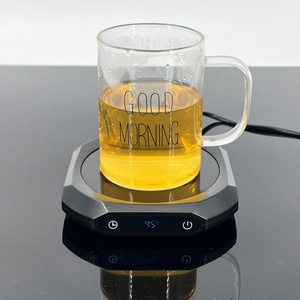 Réchauffe-tasse électrique intelligent en bois, 3 niveaux de température (30W), affichage 45-55-75 degrés, arrêt automatique 1-12h - Product Image 3