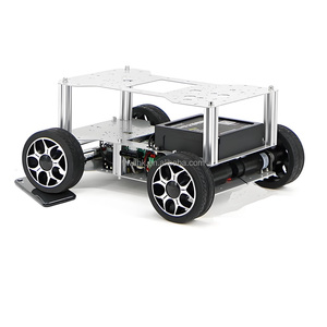 Plate-forme de châssis de robot à fil d'entraînement de direction <span class=keywords><strong>Ackermann</strong></span> avec système de suspension indépendant prenant en charge la conduite télécommandée - Product Image 1