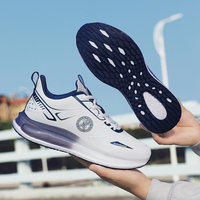 Baskets plateforme rétro tendance pour hommes à lacets, empeigne en maille, style streetwear, chaussures de sport antidérapantes et amortissantes, intemporelles