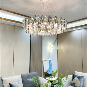 Vente en gros de lampe de luxe pour la décoration intérieure lustre nordique moderne en cristal pour salon K9 - Product Image 3