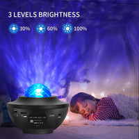 Projecteur Ciel Étoilé USB avec Haut-Parleur Bluetooth, Effet Ondulation d'Eau, Laser Intelligent LED, Veilleuse Mini ABS
