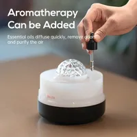 Diffuseur d'arômes projecteur d'étoiles, humidificateur USB, veilleuse à flamme colorée, brumisateur d'huiles essentielles, machine à brume froide ultrasonique