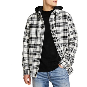 Veste en laine pour hommes avec capuche avec cordon de serrage détachable fermeture éclair <span class=keywords><strong>surchemise</strong></span> d'hiver avec décoration à motif 3D vente en gros - Product Image 1