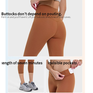 LADYGLOW Custom Fitness Gym Beautiful <strong>Black</strong> <strong>Cropped</strong> Compression Sexy Yoga <strong>Leggings</strong> for Women High Quality Yoga Pants - Product Image 5