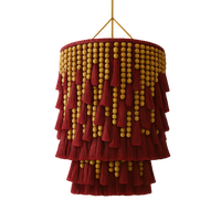 Lustre suspendu mural en macramé, style bohème, moderne, éco-responsable, fait main, pour anniversaire