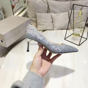 Chaussures à talons hauts de luxe à dégradé de couleurs vives, avec paillettes spéciales, très brillantes, qui ne glissent pas facilement, idéales pour les soirées et banquets de célébrités JC - Product Image 5
