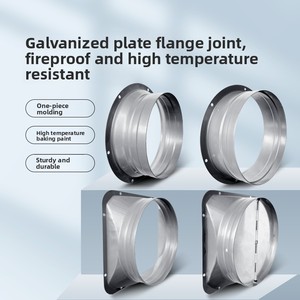 Raccord de conduit carré à rond en acier galvanisé avec <span class=keywords><strong>clapet</strong></span> anti-retour pour système de ventilation d'extraction de <span class=keywords><strong>hotte</strong></span> et CVC - Product Image 2