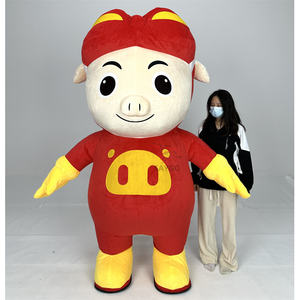 Personalizable Cosplay inflable rojo Gg Bond cerdo dibujos animados Piggy mascota <span class=keywords><strong>disfraz</strong></span> para adultos hecho a mano vestido fiesta promoción traje - Product Image 2