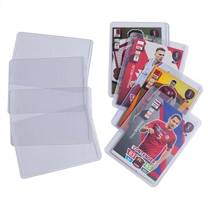 卸売 3x4インチ 透明またはライトブルー カードトップローダー ハードカードスリーブ 35pt PVCカード保護ホルダー - Product Image 3