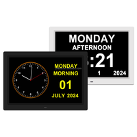 OEM Digital-Analog-Uhr für Gedächtnisbeeinträchtigte, Alzheimer- und Demenzpatienten mit Großem, Klarem Display und Großen Schriftzügen, 12 Zoll