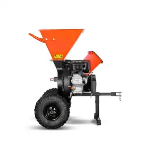 Red Black Vertical feed port 7HP Gasoline Engine Grass Twig Branch Chipper Wood Chipper Leaf Vacuum