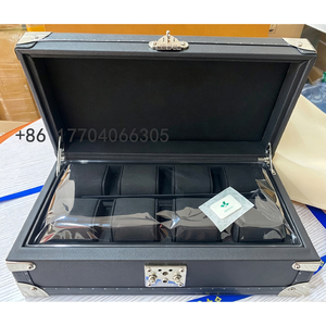 8 Slots Vintage Leather <b>Watch</b> Box Retro Suitcase Design <b>Watch</b> Storage <b>Case</b> High End <b>Watch</b> Collection Display Box For Wholesale - Product Image 5