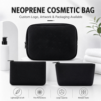 Sac cosmétique personnalisé en néoprène, pochette de rangement multifonctionnelle, mini sac de plage portable, OEM ODM, vente en gros, usine