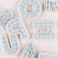 Vente en gros de patchs brodés 3D de 4 cm, lettres de l'alphabet anglais A-Z, 26 lettres, à repasser