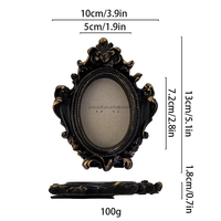 SYL Diablo Accessoires Photo Luxe Léger Vintage Résine Cadre Photo Ornements Décoration Art Sculpté Présentoir Table Mini Décor