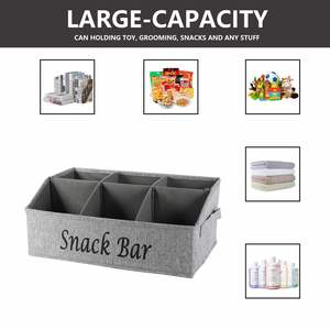 6 Compartments Separate <b>Storage</b> Snack Organiser <b>Fabric</b> Snack Bar Sweets <b>Storage</b> <b>Box</b> Kitchen - Product Image 5