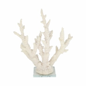 Scultura di corallo a rami su base di vetro, elegante statua per decorare casa, ufficio e bagno - Product Image 4