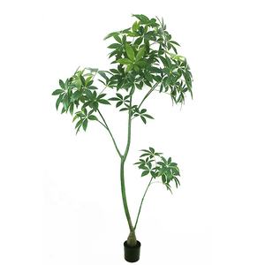 Arbre à argent <span class=keywords><strong>porte</strong></span>-<span class=keywords><strong>bonheur</strong></span>, <span class=keywords><strong>plante</strong></span> artificielle avec pot, 130 cm de haut, Pachira Glabra, pour la <span class=keywords><strong>d</strong></span>écoration de la maison et du bureau, attire la bonne fortune et la prospérité - Product Image 6
