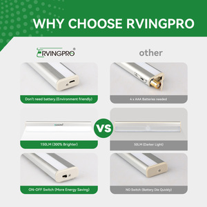 RV bước đèn <span class=keywords><strong>2</strong></span> cái cảm biến chuyển động kích hoạt Led Bar hoạt động không dây từ thanh dải ánh sáng cho Motorhome cắm trại - Product Image 3