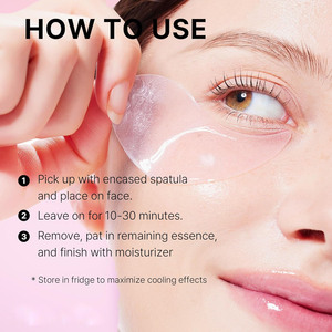 OEM kolagen merah muda peptida hidrogel masker mata Orgnaic pelembab menghilangkan lingkaran hitam kantong mata garis halus hidrogel penutup mata - Product Image 5