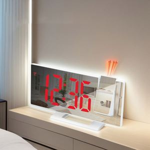 นาฬิกาปลุกโปรเจคเตอร์ดิจิตอล LED ยอดนิยม Maxfree พร้อมฟังก์ชั่นฉายเวลา 180 องศา และฟังก์ชั่นเลื่อนปลุก - Product Image 1