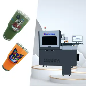 Mesin cetak botol kaleng Otomatis Digital Terbaik mesin 360 derajat pencetak botol UV printer silinder UV langsung Inkjet ma