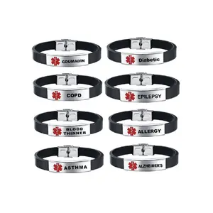 Diabetiker Armband Edelstahl Die Star of Life Medical Treatment Armbänder