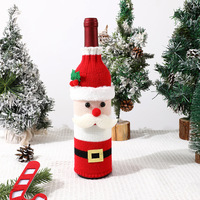 Couverture de bouteille de vin rouge sacs bonhomme de neige père noël décoration de noël champagne couverture de bouteille de noël