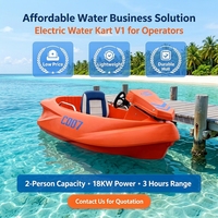 Kart aquatique double certifié CE, à charge rapide au lithium, dérive à 360°, pour parcs aquatiques, fournisseur direct usine