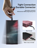 JOYROOM kabel USB OEM 100W pengisian cepat 2,4 A mikrofon ponsel Android jaket nilon kepang harga pabrik pabrikan Tiongkok