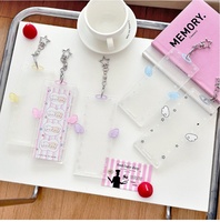 Pemegang gantungan kunci foto Kpop, pemegang kartu tidak ada MOQ produsen k-pop Pc pemegang kartu foto akrilik kustom Kpop