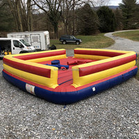 Jeu interactif de carnaval pour adultes, gladiateur gonflable avec poteaux de combat