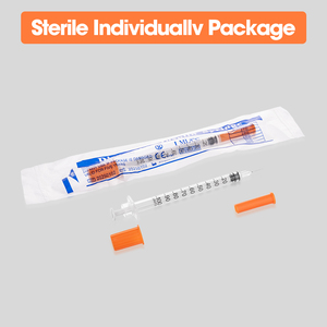 Jeringas de <span class=keywords><strong>Insulina</strong></span> Desechables de Clase II, <span class=keywords><strong>31G</strong></span> 8mm, Calibre 29, 1cc 31mm, Certificación CE ISO, Jeringas para Uso Animal, Modelo 1ML31G8MM - Product Image 5