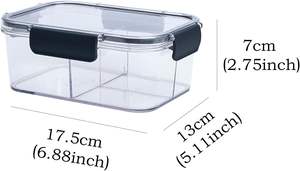 Contenants en verre à compartiment unique avec couvercles pour la préparation des repas, boîte à lunch pour la conservation des aliments frais, vente en gros - Product Image 2