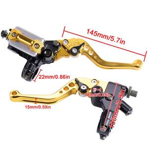 MRELC Universal Motorcycle 7/8" 22mm Handlebar <b>Brake</b> Master <b>Cylinder</b> Clutch Lever CNC Left & Right Set Compatible - Product Image 3