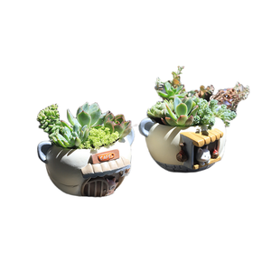 Maceta Pequeña con Diseño Creativo de Gato de Dibujos Animados, para Suculentas, Decoración de Oficina o Balcón, Maceta en Miniatura para Jardinería, OEM ODM - Product Image 3