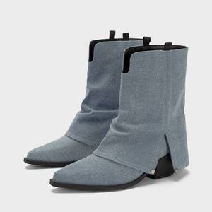 Bottes à talons pour femmes, style européen, plateforme épaisse, collection 2024 - Product Image 3