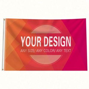 Factory Wholesale Advertising Promotional Orange Custom Polyester <b>Flags</b> Banners Digital Printing 2 Grommets Flying/Hanging Style - Product Image 6