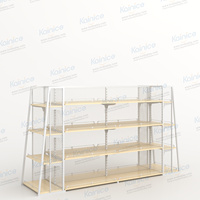 Étagères de supermarché double face en acier inoxydable blanc Kainice, légères et robustes, et présentoirs pour chocolats/biscuits, installation rapide