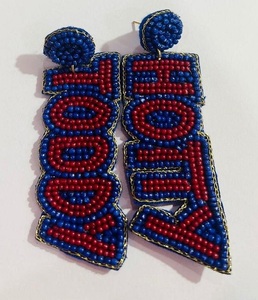 Pendientes de cuentas de semillas hechos a mano a la moda para niñas diseños personalizables joyería de moda pendientes colgantes accesorios de regalo a granel - Product Image 1